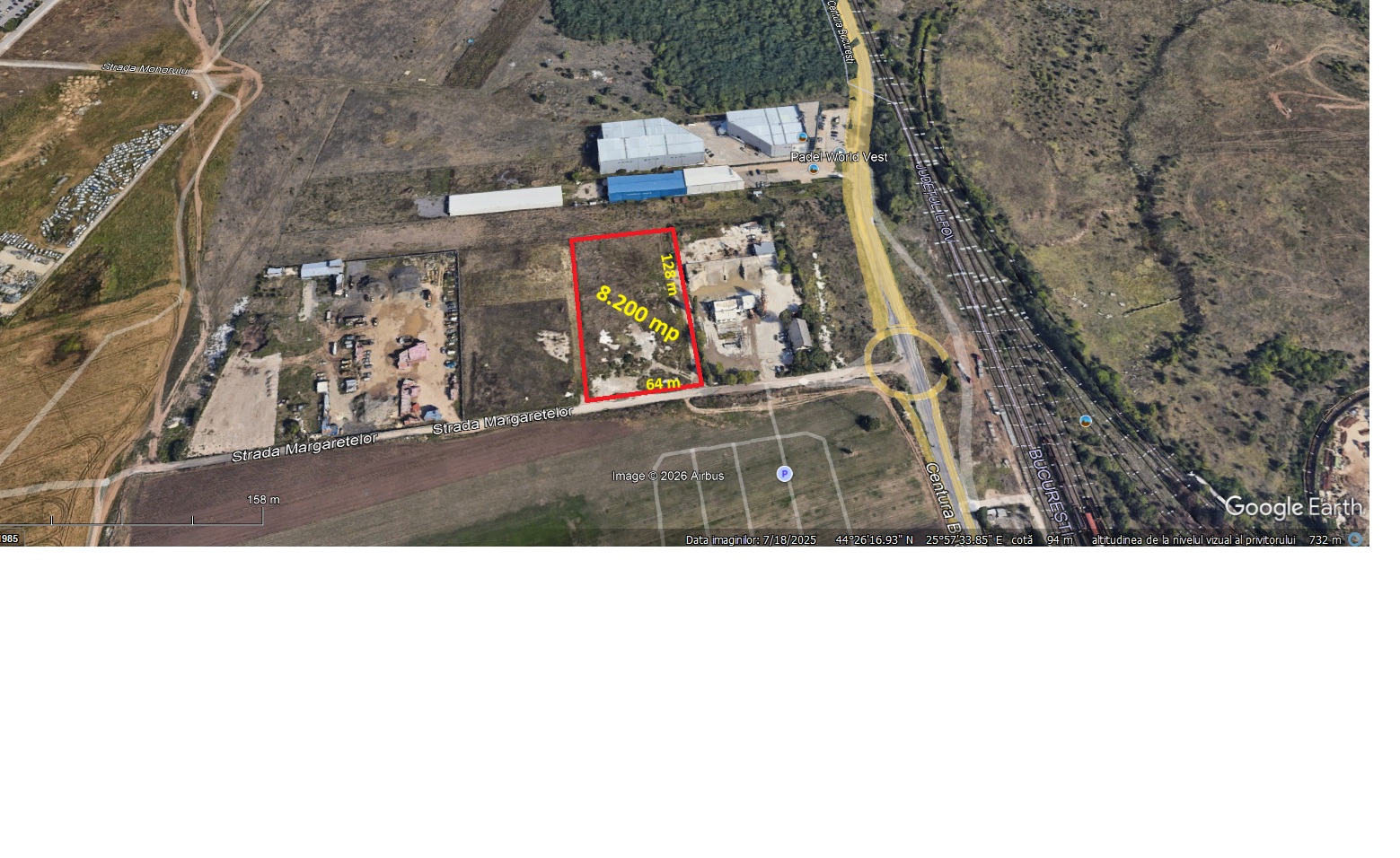 Teren DOMNESTI str. MARGARETELOR – 8.200 mp
